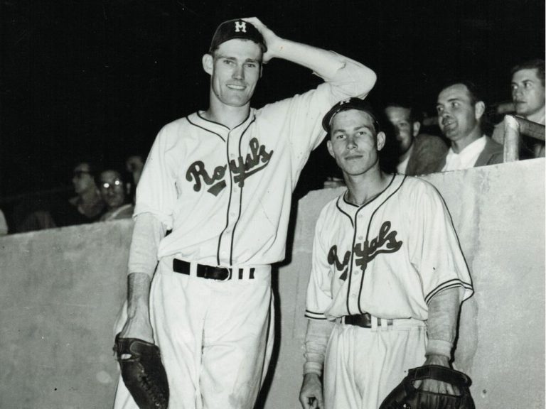 Chuck Connors makes his regular season debut with the Montreal Royals