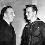 Stan Musial hitchhikes home after being discharged from the Navy