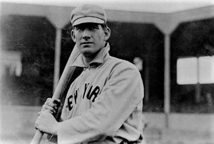 Roger Bresnahan, playing center field for the Giants, starts a triple play against the Pirates