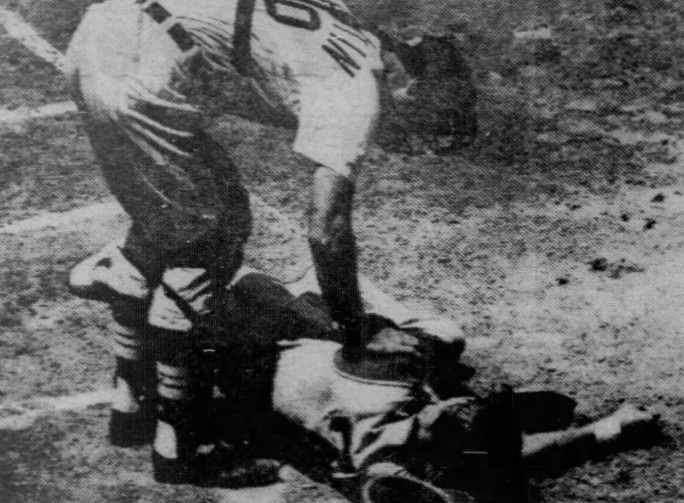 Rick Monday. Kansas City's 21-year-old rookie standout, was struck in the face by a pitch in the first inning