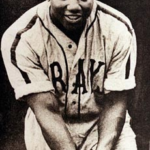 Josh Gibson is credited with a drive that hits just two feet below the rim of Yankee Stadium, about 580 feet from home plate. , June 3, 1937.