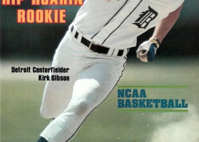 Kirk Gibson young Tigers outfielder graces the cover of Sports Illustrated.