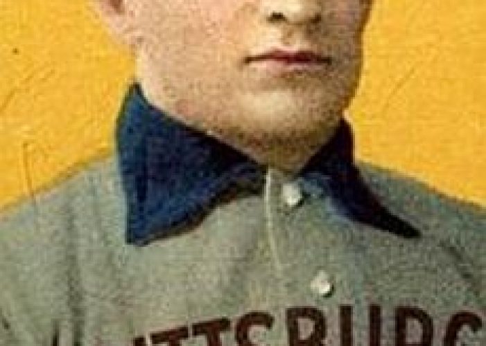 ** FILE ** The legendary T206 Honus Wagner baseball trading card is displayed June 6, 2000 in New York. This finest known example of the famed T206 Honus Wagner baseball card has been sold, a little more than six months after selling for a then-record price of $2.35 million to a California private collector. The auction company, California-based SCP Auctions Inc., has brokered the latest sale to a private collector for a record price of $2.8 million, according to a report, Thursday Sept. 6, 2007.  (AP Photo/Kathy Willens, File)
