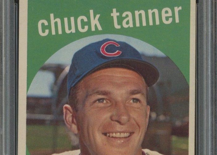 1959 Topps #234 Chuck Tanner Chicago Cubs PSA 8 NM-MT WHITE BACK