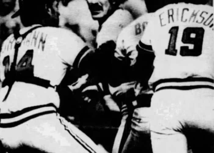 bobby Grich Charges the Mound