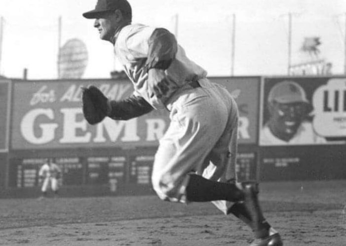 A classic shot ... Lou Gehrig at Fenway Park