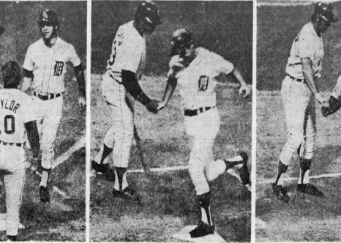 Al Kaline leads 3 tigers with back to back to back homeruns