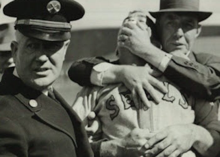 August 3, 1939; catcher Joe Sprinz of the PCL's San Francisco Seals
