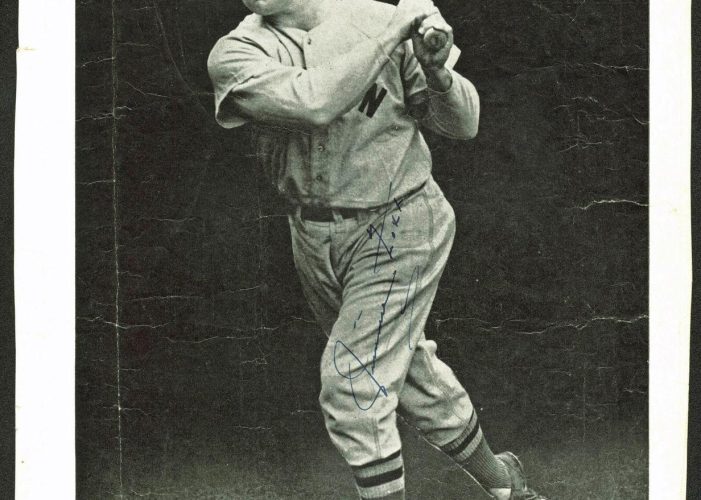 Autographed Jimmie Foxx Photo - BW 8 5x11 Graded Mint 9! #AC08252 - PSA/DNA Certified