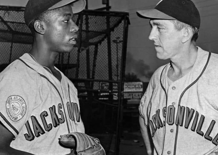 1953 Henry Aaron was the MVP for SALY League Jacksonville Braves where he played for Ben Geraghty, his favorite all-time manager.