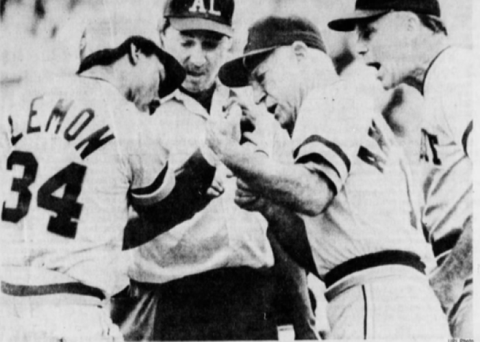 Chet Lemon and Sparky Anderson