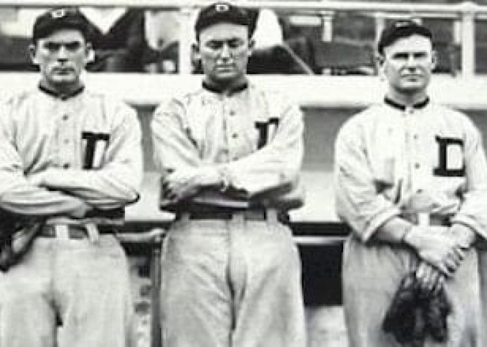 Ty Cobb Bobby Veach and Sam Crawford 1915 Detroit Tigers