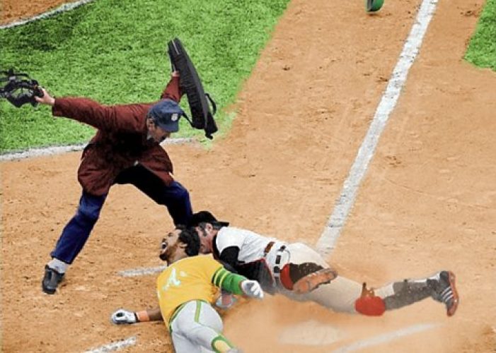 Reggie Jackson hurts hamstring game 5 alcs