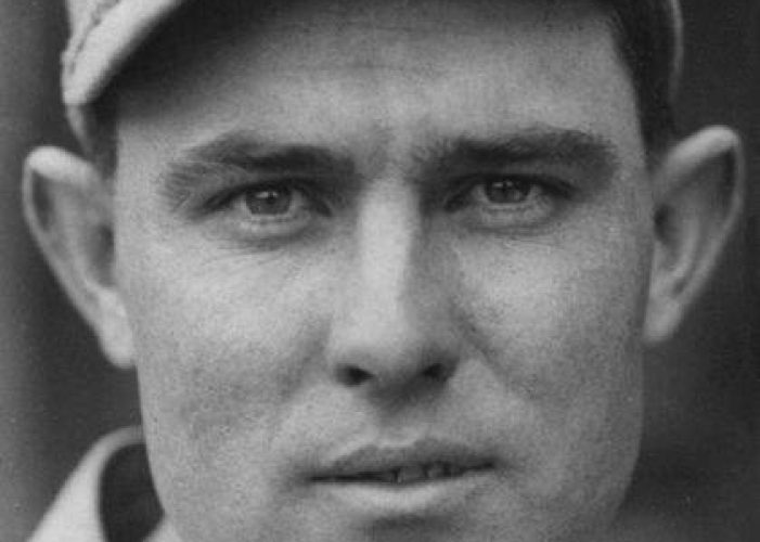 Ernie Shore is called out twice for interference when hit with a batted ball.