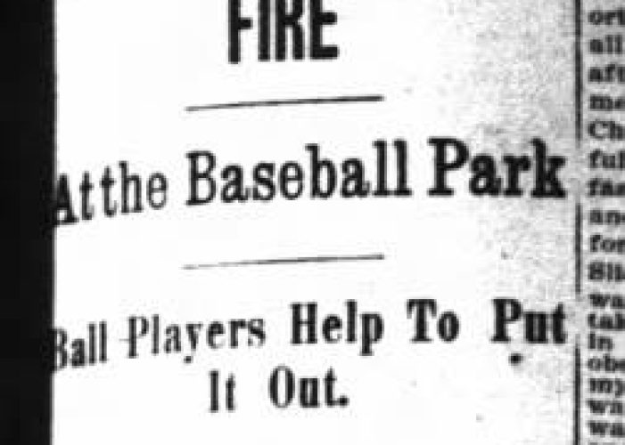 Fire at ball park