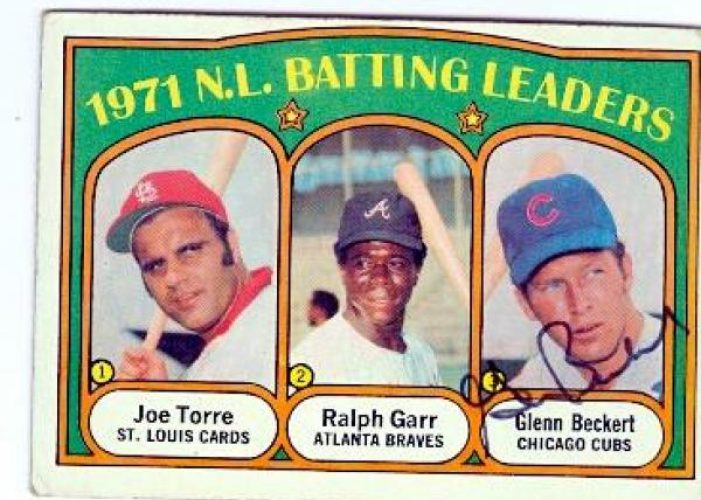 Glenn Beckert autographed Baseball Card (Chicago Cubs) 1972 Topps #85 Batting Leaders
