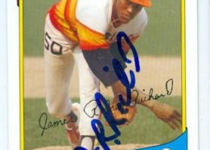 J.R. Richard autographed baseball card (Houston Astros) 2006 Topps Fan Favorites #19 1980 Topps Style