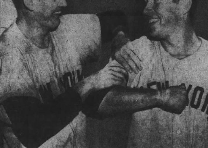 Mickey Mantle hammers two homers in briggs stadium