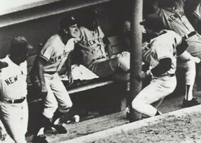 New York Yankees star Reggie Jackson and manager Billy Martin become involved in a dugout confrontation