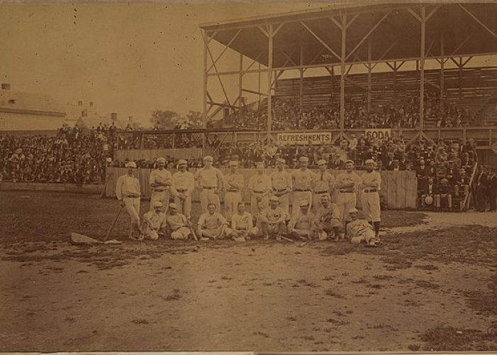Philadelphia_Athletics_and_Boston_Red_Stockings_at_the_South_End_Grounds