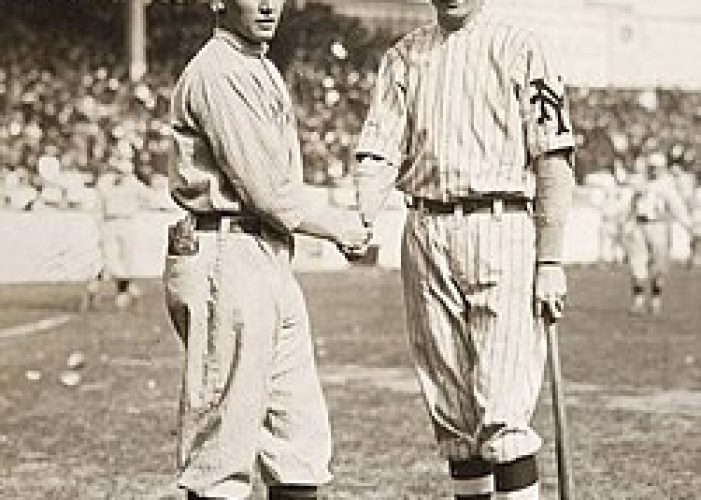 Smoky_Joe_Wood_and_Rube_Marquard 1912 world series