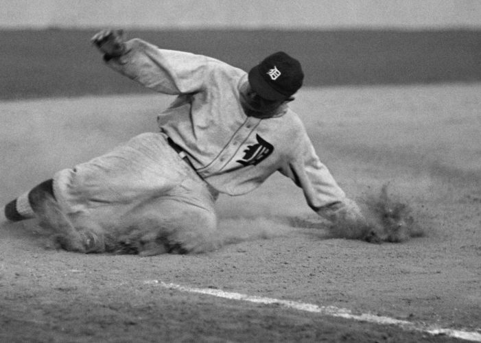 Ty Cobb steals second base once, third base twice, and home once in the Tigers' 13 - 7 win over Boston