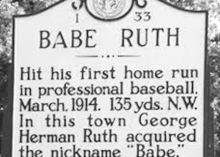 babe ruth first homerun