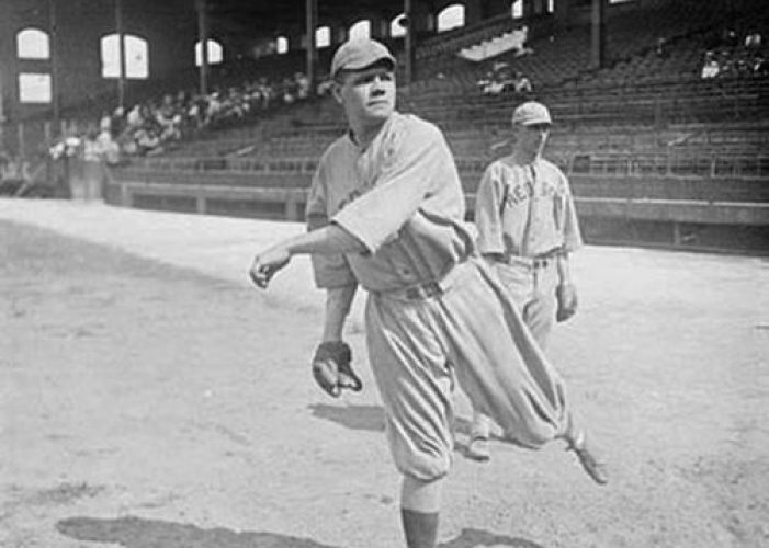 babe ruth pitching red sox at fenway