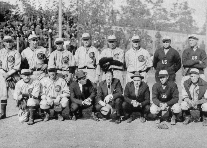n their tour of the Far East, the Herb Hunter All-Americans, with Casey Stengel and Waite Hoyt
